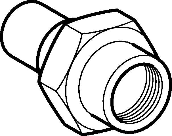 22mm x 3/4" union muf/nip Mapress RF/messing