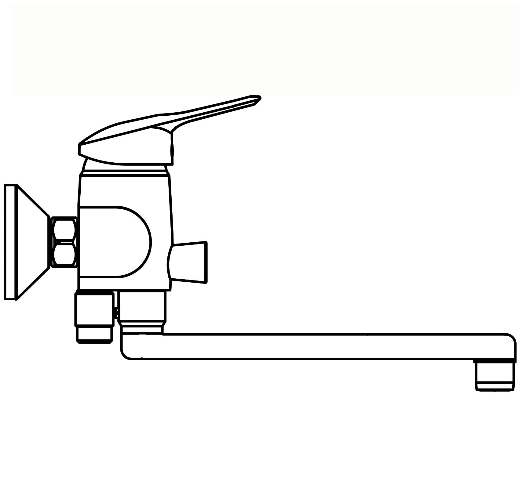 Børma Tud 200 mm krom 3/4"