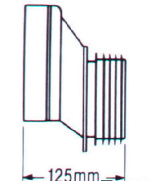 Klosettilslutning excentrisk 4 cm