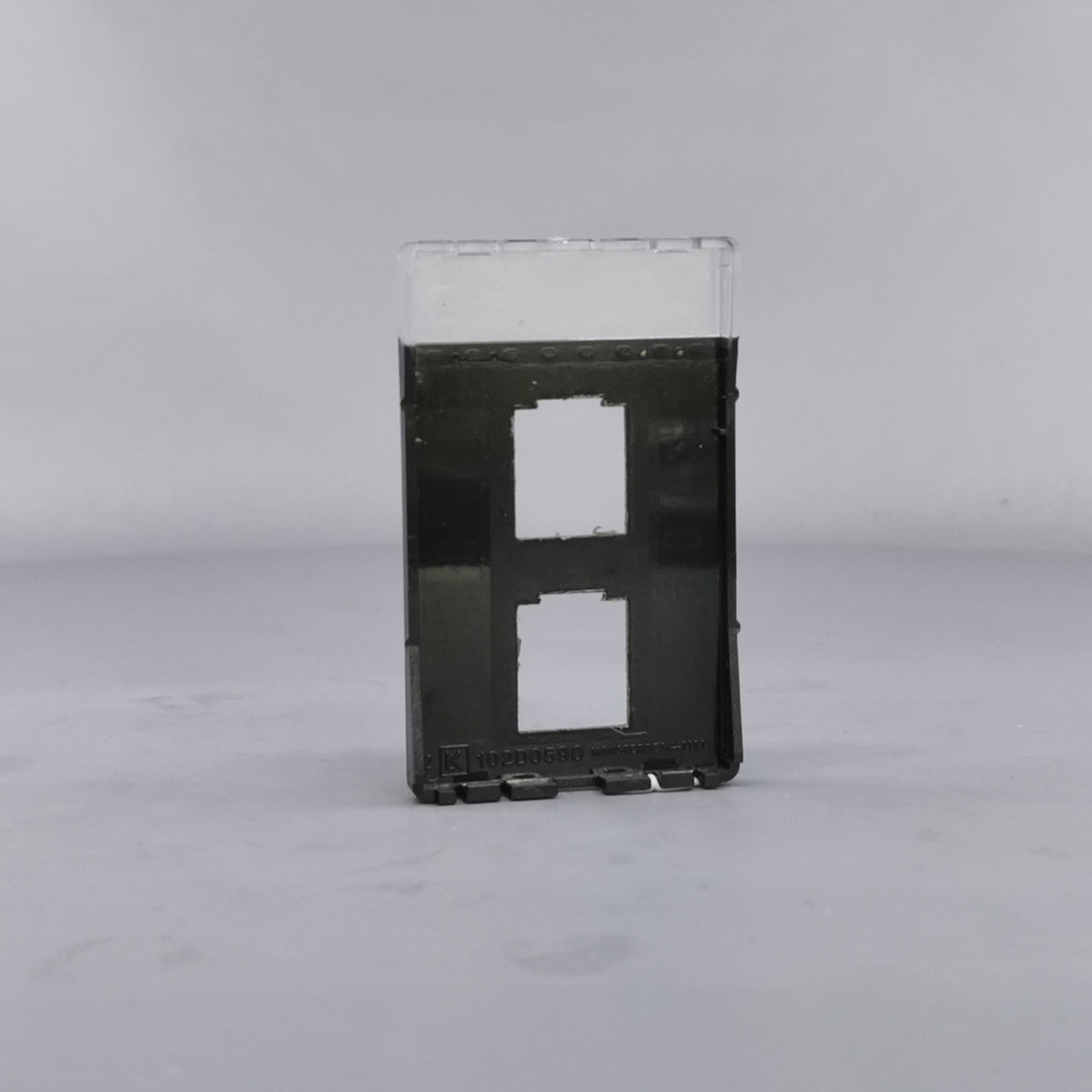 Afdækning for Fuga 1/2xRJ45 1½ modul kokgrå (360° frame 12)