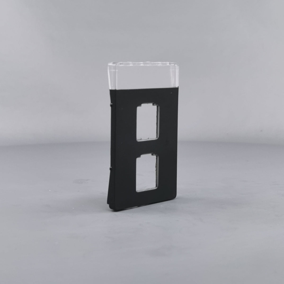 Afdækning for Fuga 1/2xRJ45 1½ modul kokgrå (360° frame 22)