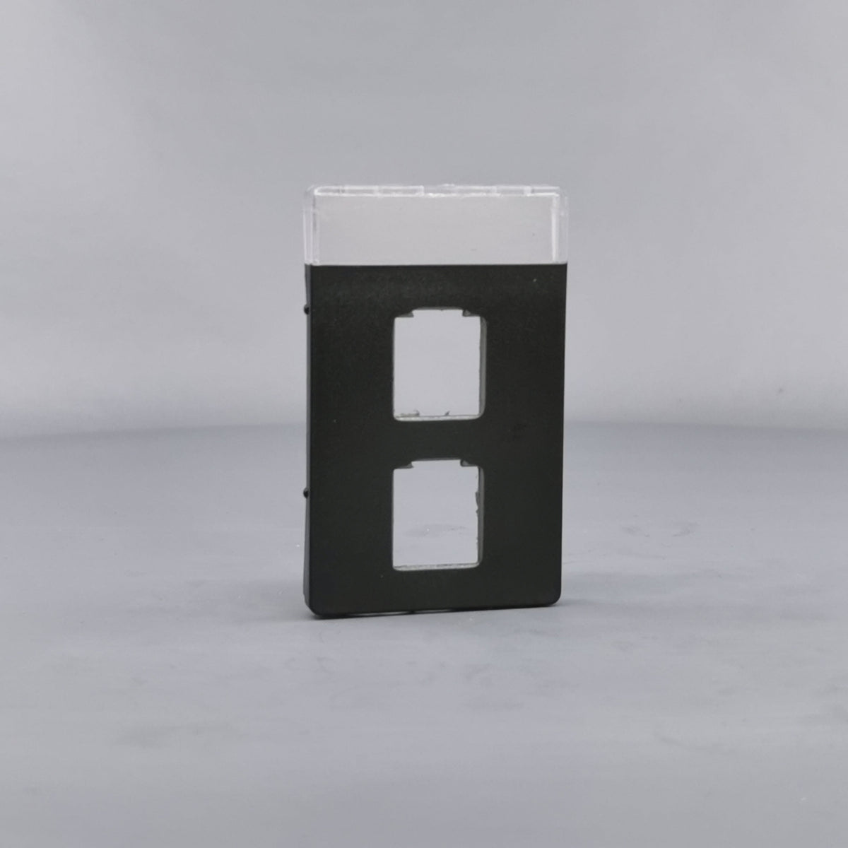 Afdækning for Fuga 1/2xRJ45 1½ modul kokgrå (360° frame 24)