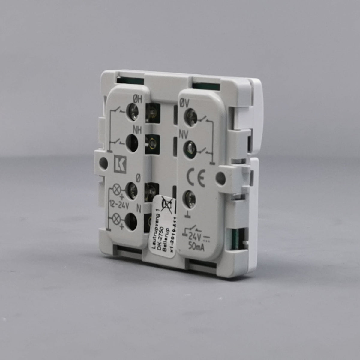 Fuga Svagstrømstryk 2 slutte og 1 lysdiode hvid (360° frame 16)