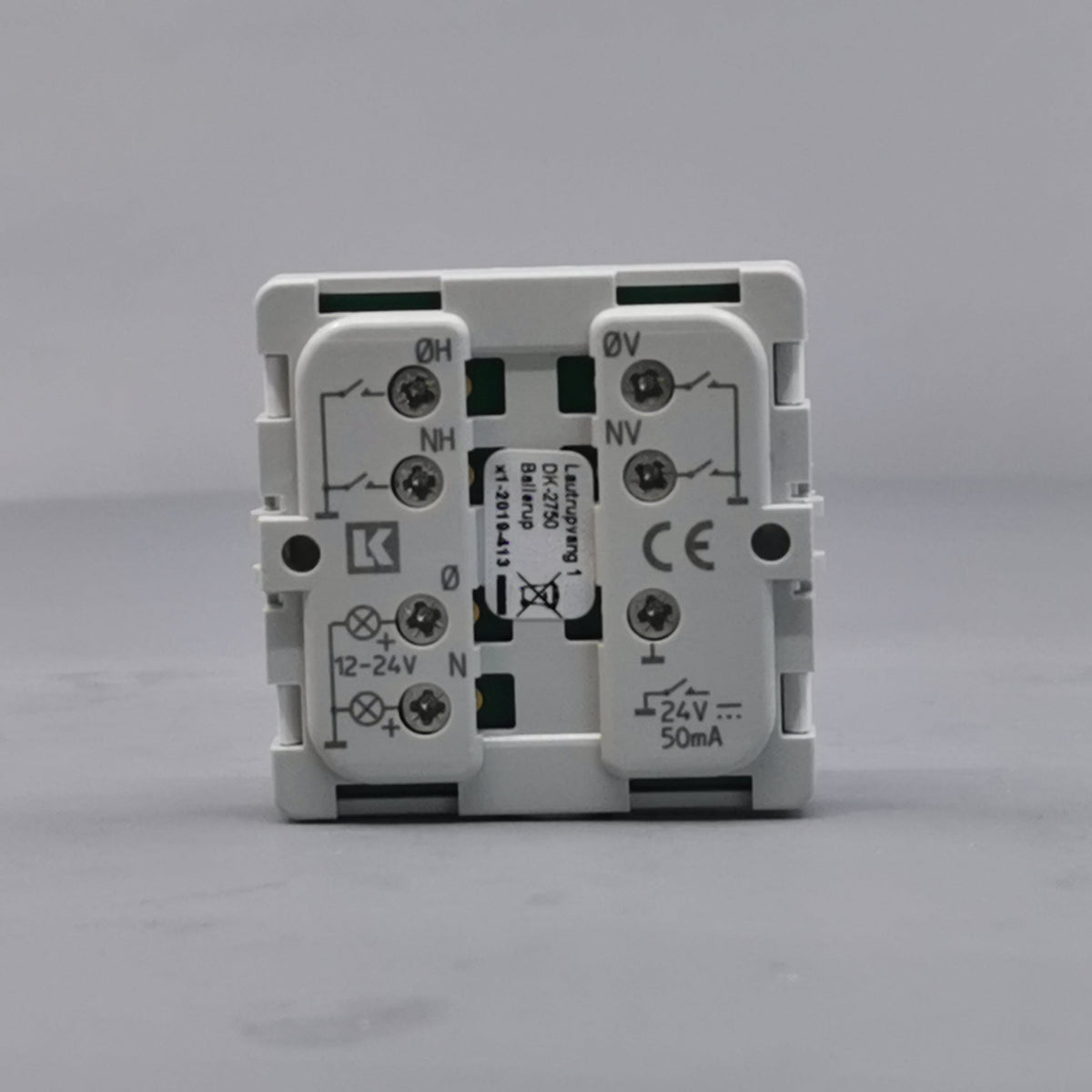 Fuga Svagstrømstryk 4 slutte og 2 lysdiode hvid (360° frame 13)