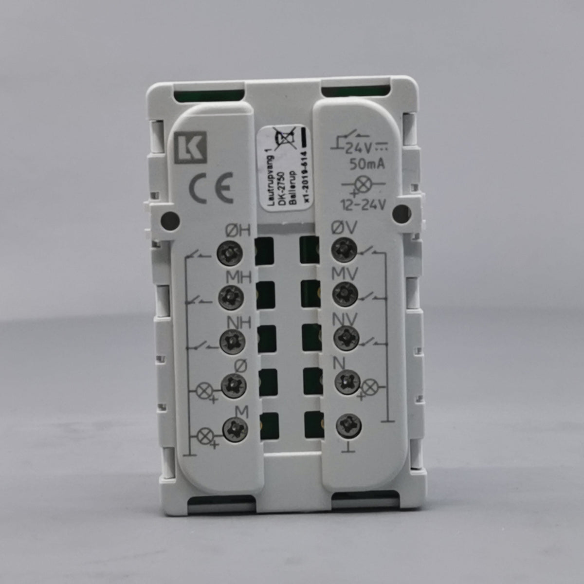 Fuga Svagstrømstryk 6 slutte og 3 lysdiode hvid (360° frame 13)