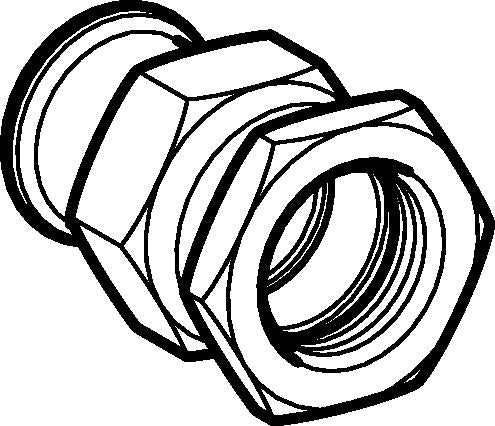 22 mm x 3/4" Forskruning CU muffe/muffe Mapress