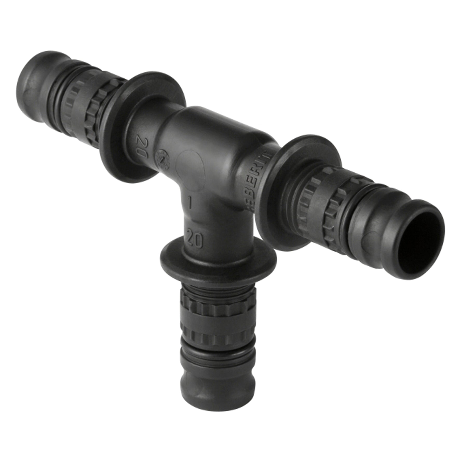 40 x 26 x 40 mm Pres T-stykke PVDF Mepla