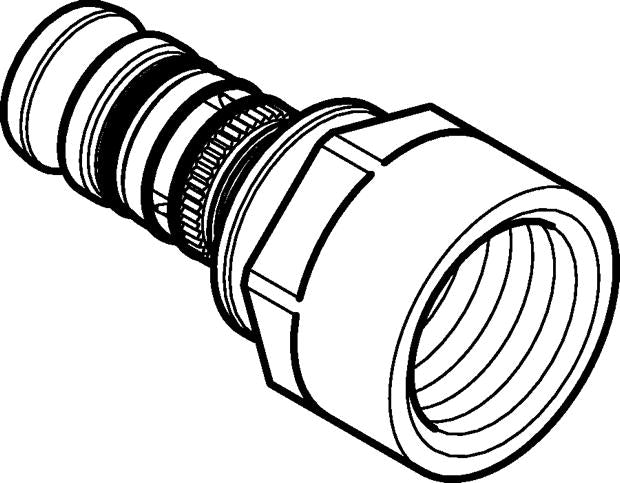 75 mm x 2.1/2" Overgang med muffe Mepla