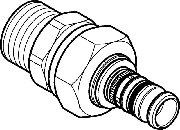 32 mm x 1.1/4" Union med nippel RG Mepla