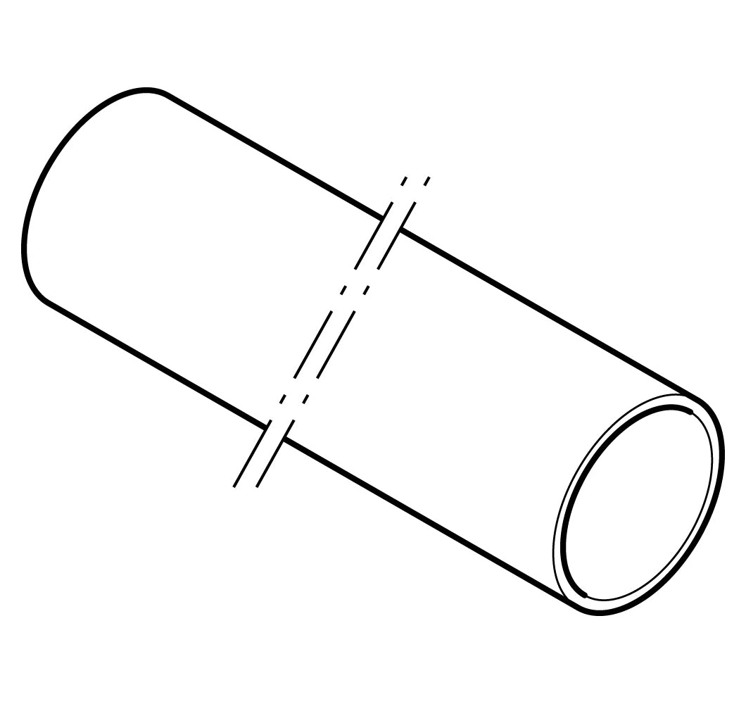 Geberit 63 x 5000 mm sort PEH-afløbsrør uden muffe