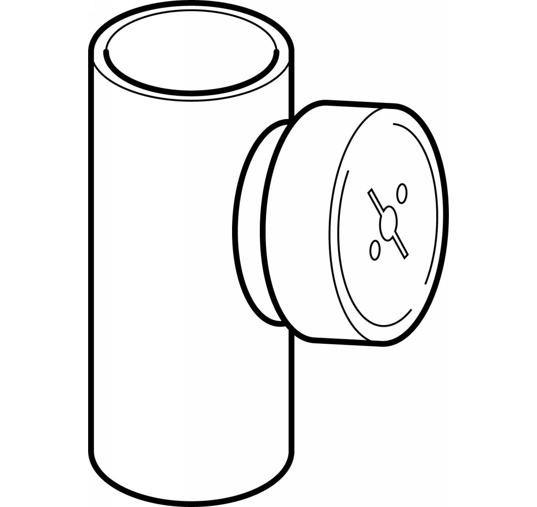 110 mm x 90° Renserør med dæksel sort PEH Geberit