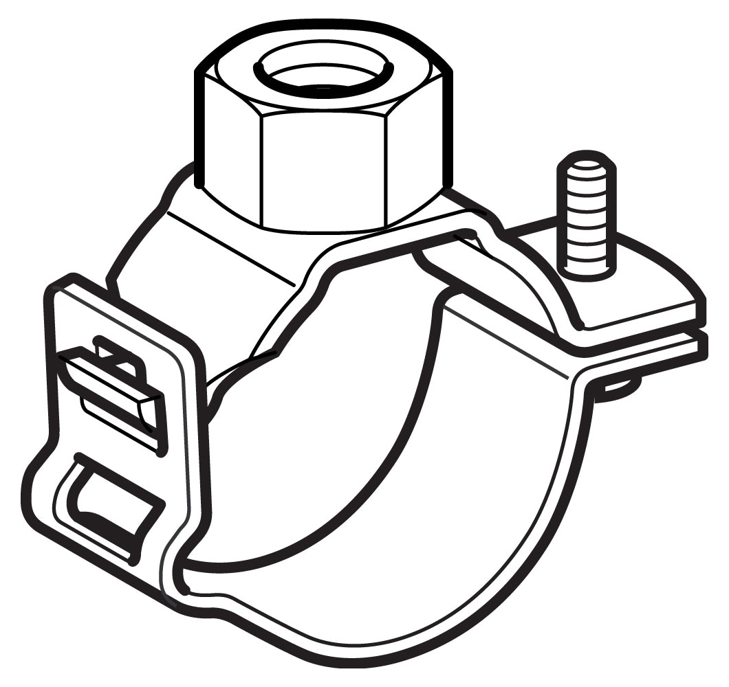 90 mm Rørbærer med 1/2" muffe sort PEH Geberit
