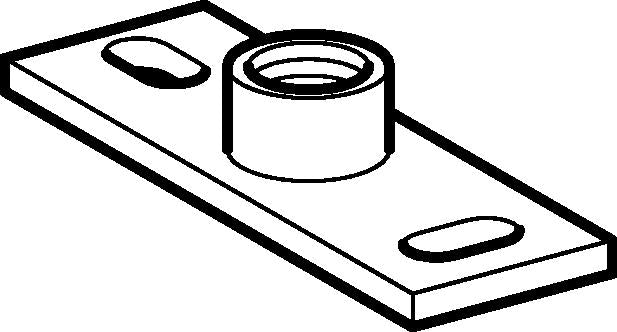Montageflange med 1/2" muffe Geberit