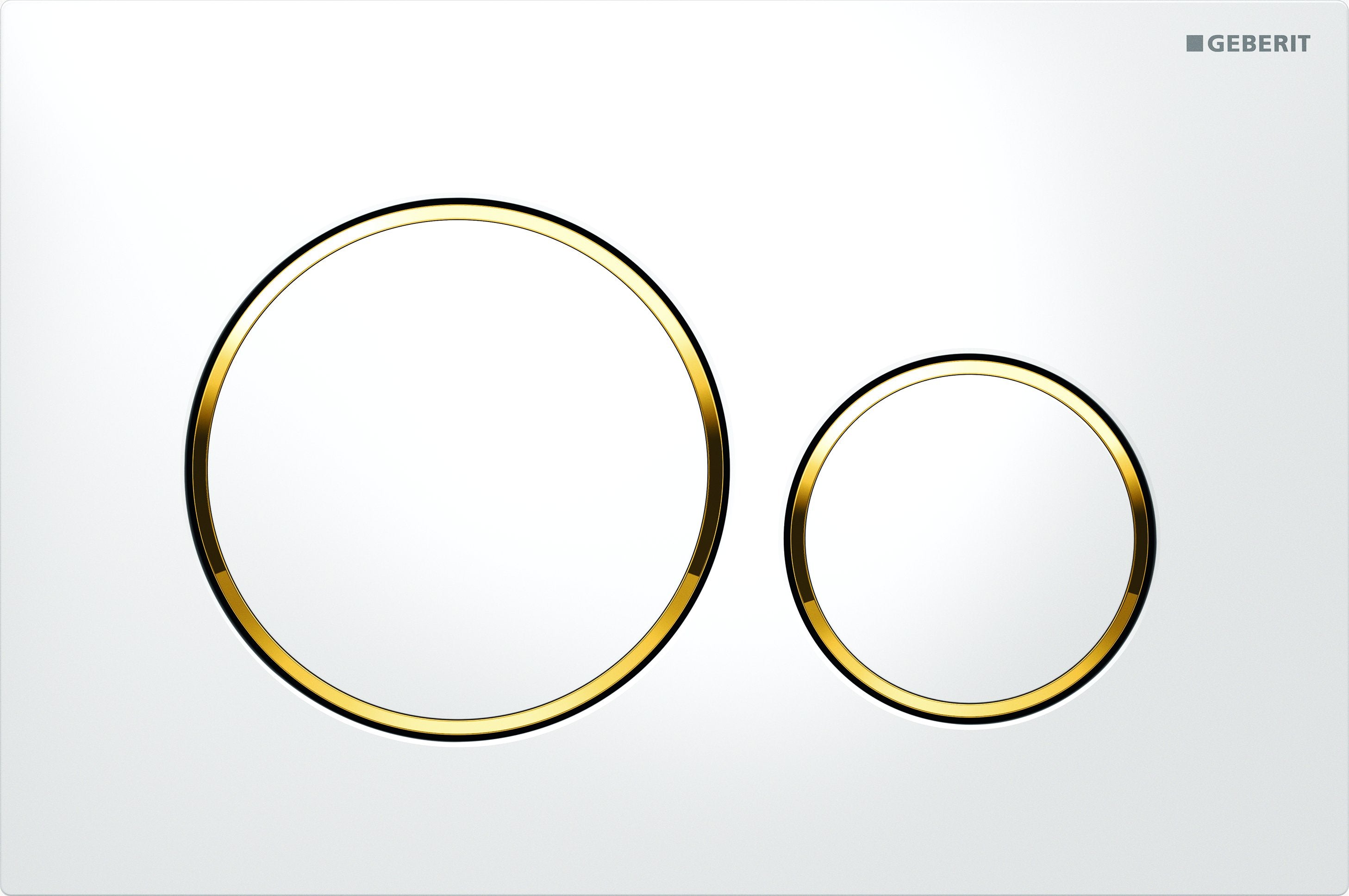 Geberit Sigma 20 betjeningsplade i hvid/guld