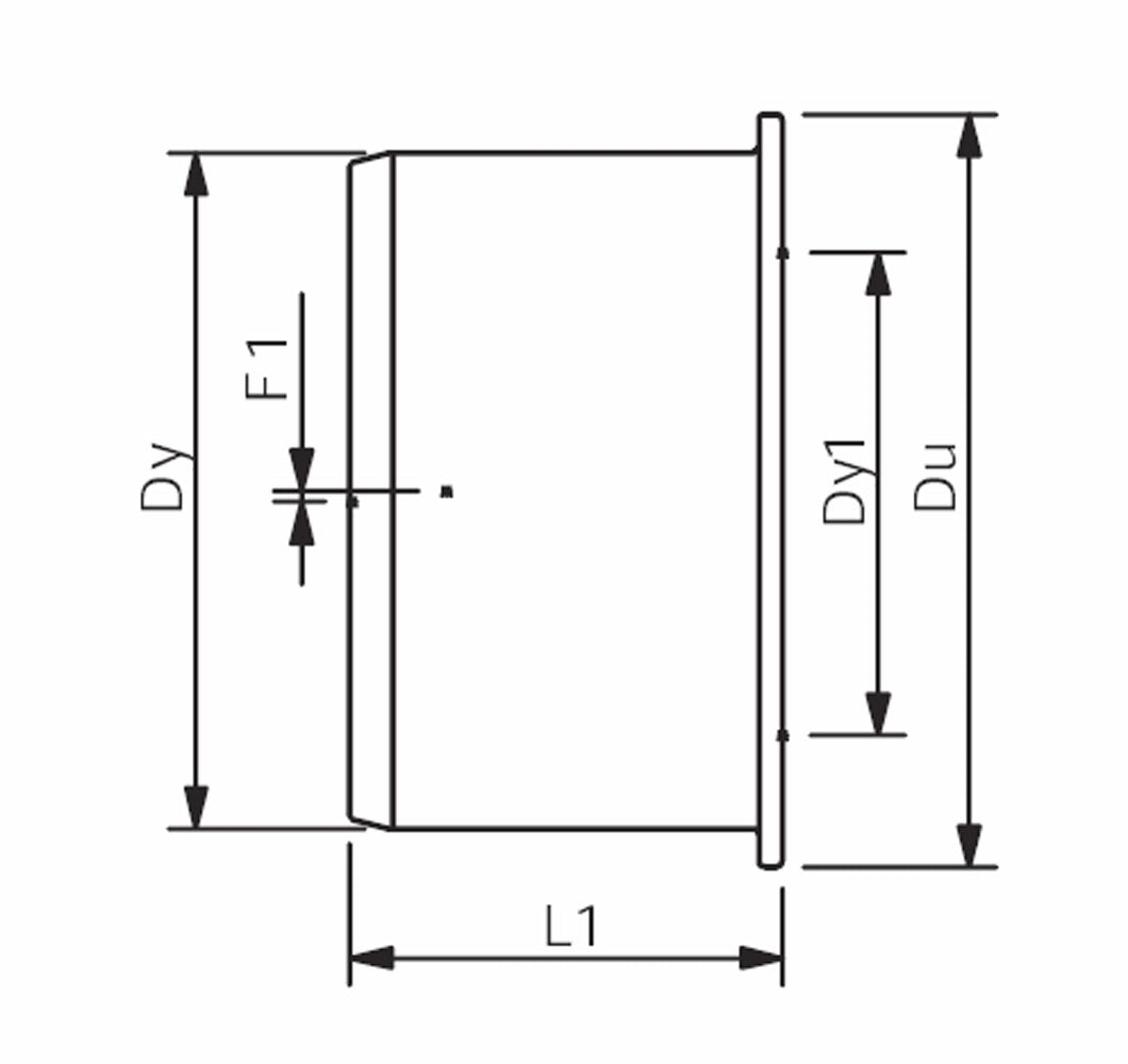 Wavin Ø50 x 32 mm reduktion PP grå, kort