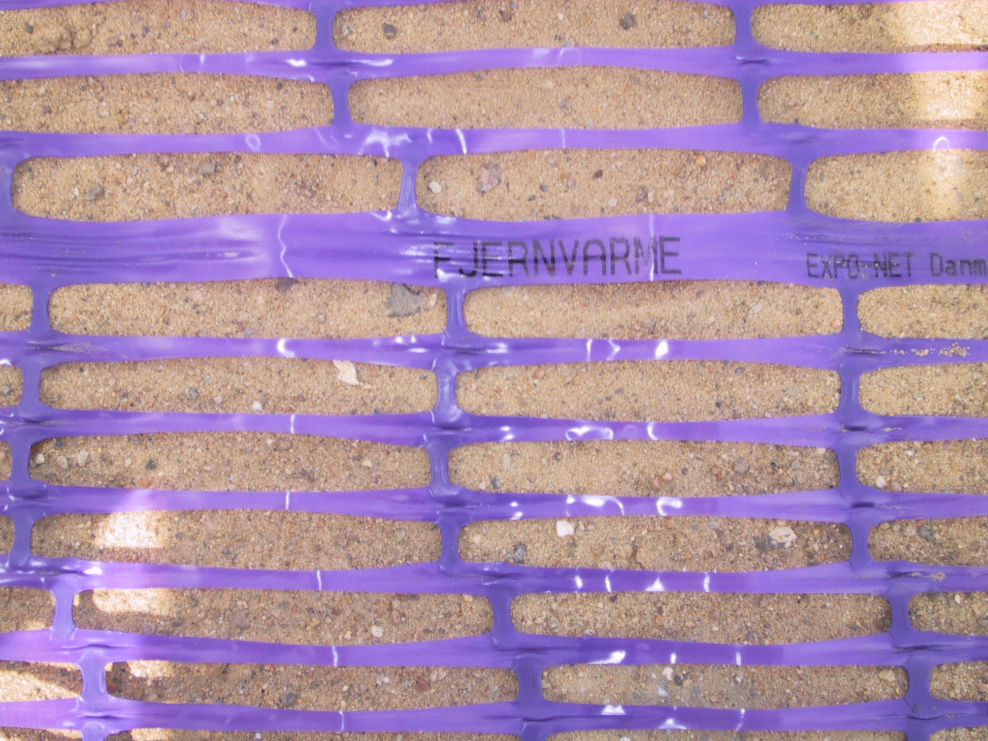Expo-net advarselsnet, violet FJERNVARME, 0,5 x 100 m