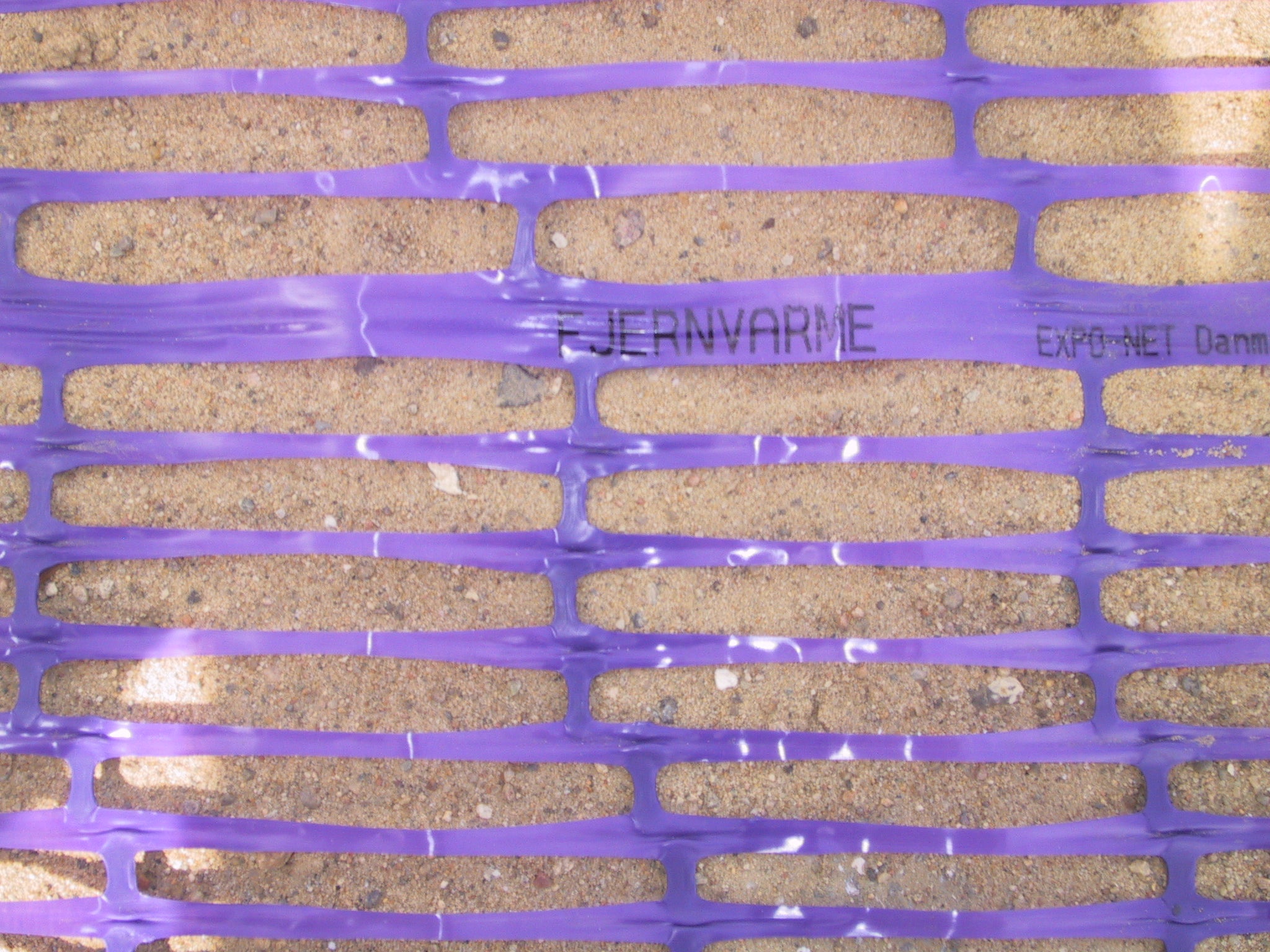 Expo-net advarselsnet, violet FJERNVARME, 0,5 x 100 m