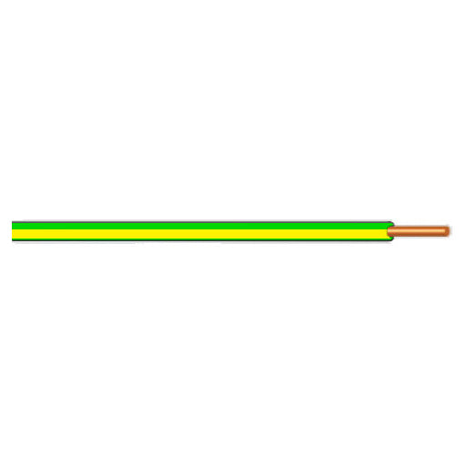 Ledning H07Z1-U 1G2,5 gul/grøn, R100, halogenfri (PVL)