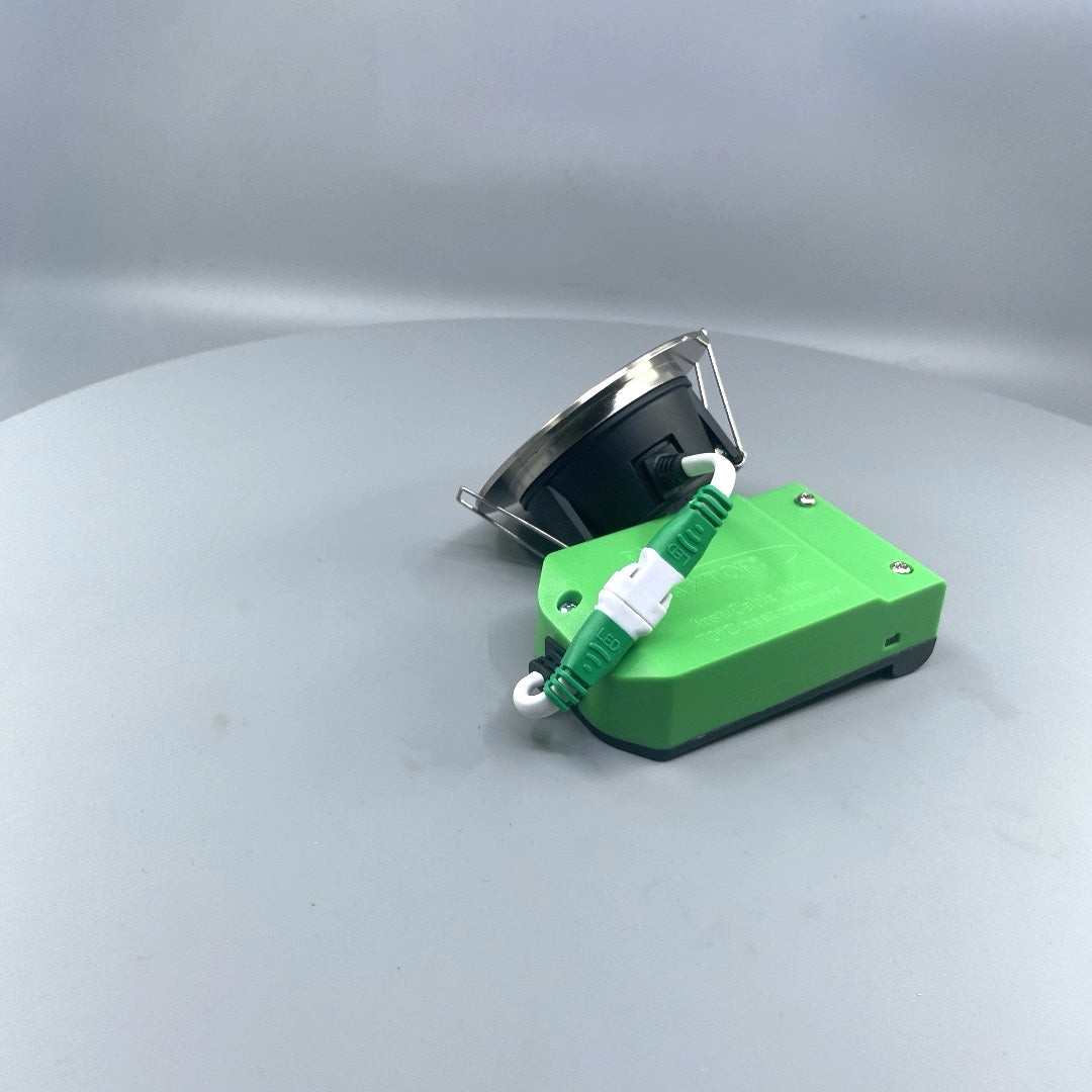 Daxtor DAX F-35-D 5W LED spot 2700K IP44 – børstet stål inkl. driver (360° frame 10)
