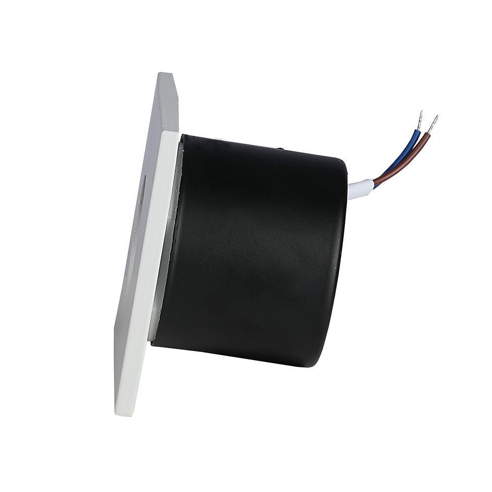 3W Indbygningsbelysning - Ydre: 8x8 cm, hul: 6,2x6,2 cm, Input: 230V, 120lm, RA80