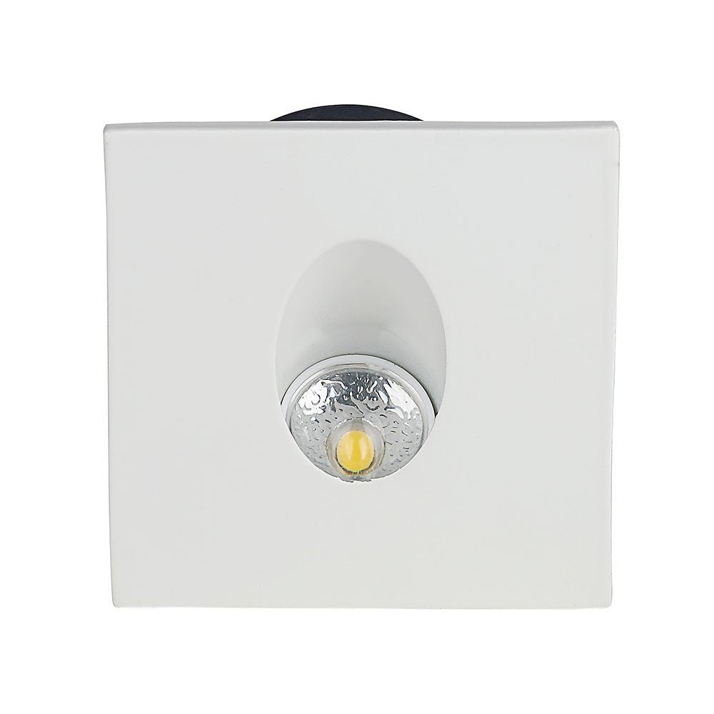 3W Indbygningsbelysning - Ydre: 8x8 cm, hul: 6,2x6,2 cm, Input: 230V, 120lm, RA80