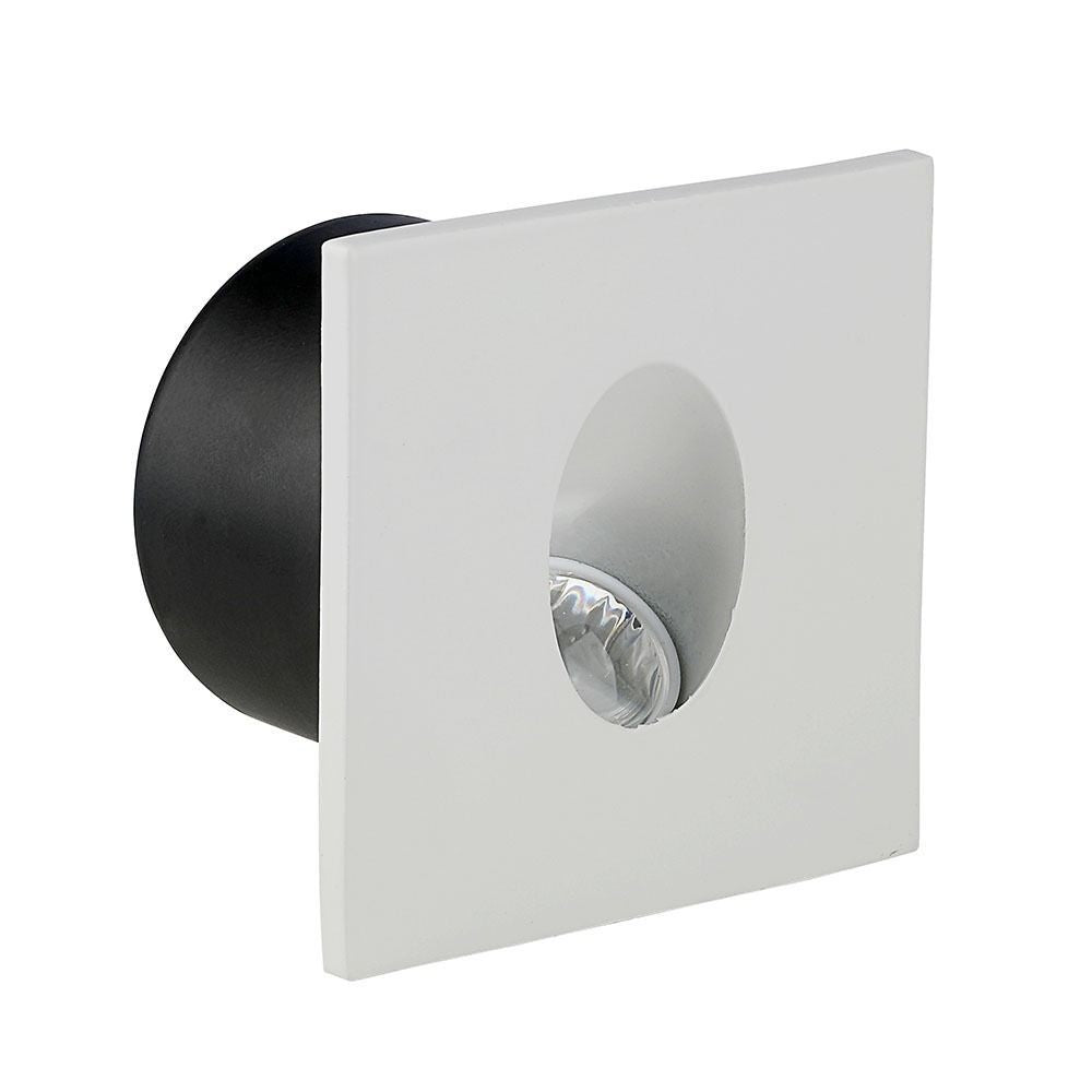 3W Indbygningsbelysning - Ydre: 8x8 cm, hul: 6,2x6,2 cm, Input: 230V, 120lm, RA80