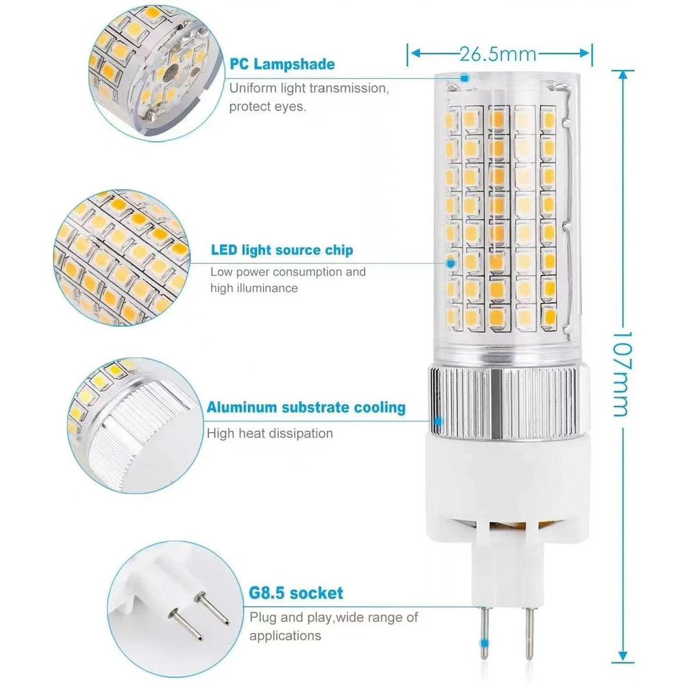 LEDlife KAPPA11 LED pære - 11W, 230V, G8.5 - Effektiv og holdbar LED pære til hjemmet eller kontoret, med 1400lm lysstyrke og RA80.