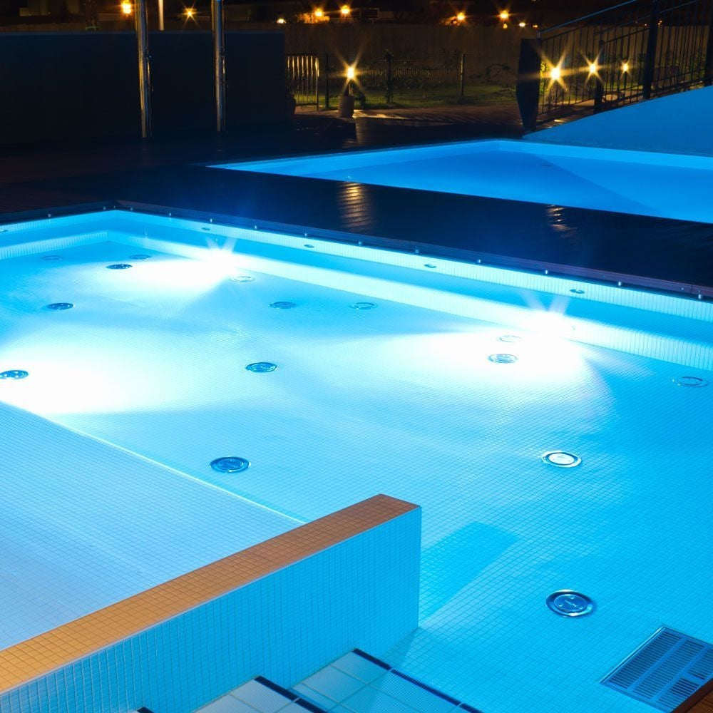 V-Tac vandtæt LED pool pære - 18W, glas, IP68, 12V, PAR56