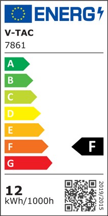 V-Tac 12W LED Indbygningspanel - Ø15,5 cm Hul, Ø18 cm Mål, 230V, 1200lm, RA80
