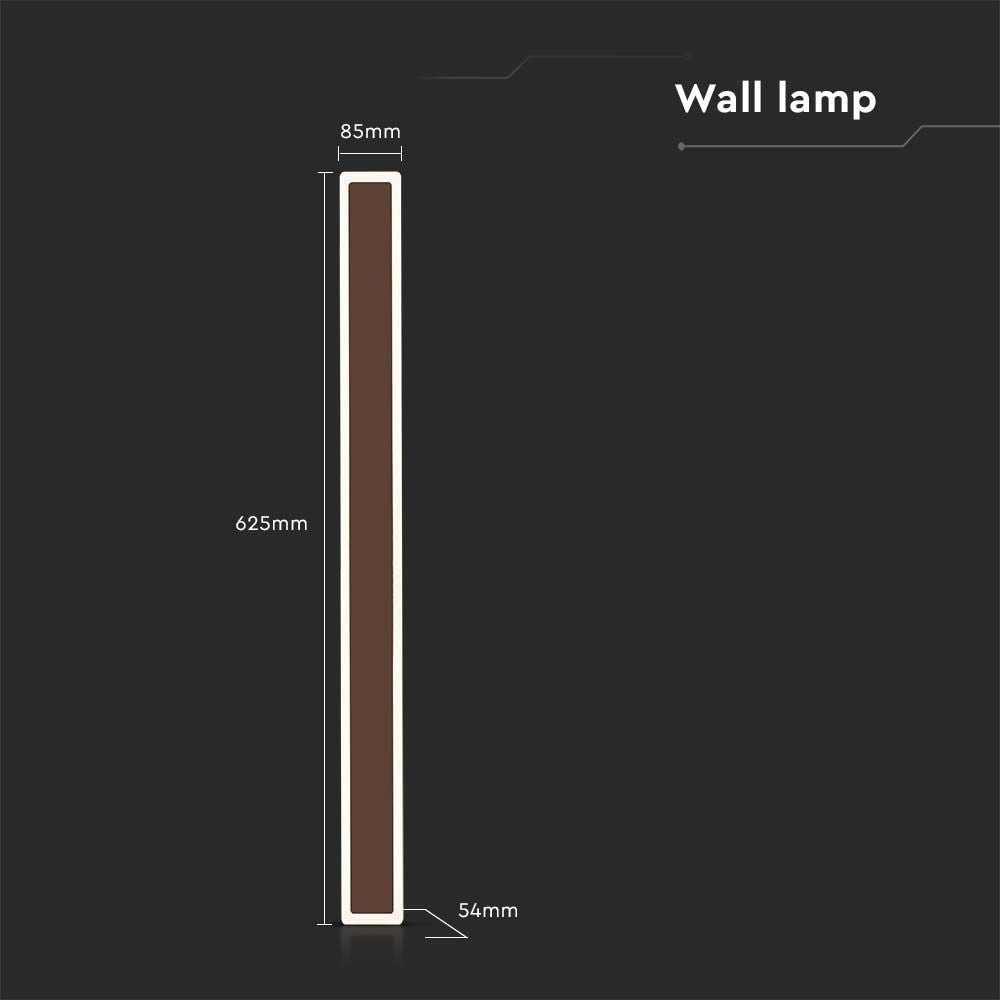 V-Tac 17W LED Corten væglampe - IP65 udendørs, 230V inkl. lyskilde - Effekt: 17W, Input: 230V, 2160lm, RA90, IP65