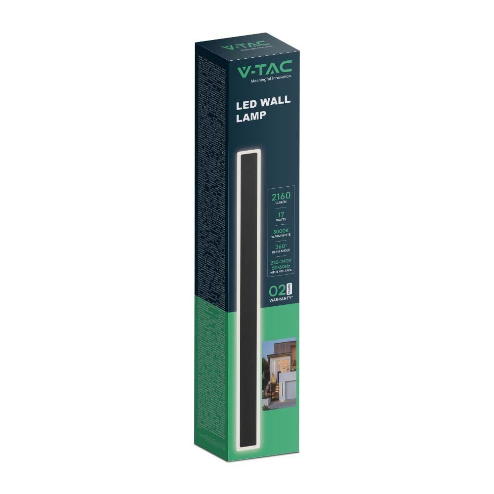V-Tac 17W LED Udendørs Væglampe m. Lyskilde - IP65, Høj Farvegengivelse RA90 - 2160lm, 230V