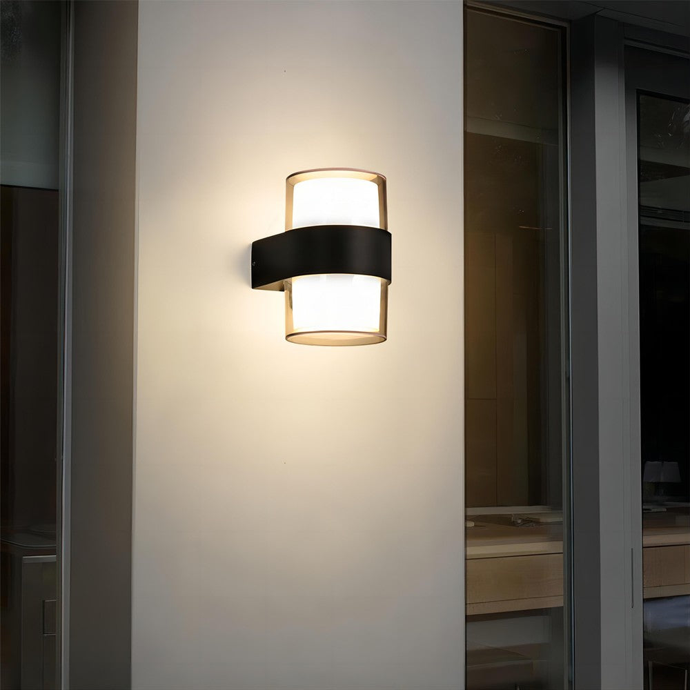 LED væglampe - 9W, rund, IP65 udendørs, 230V, inkl. lyskilde