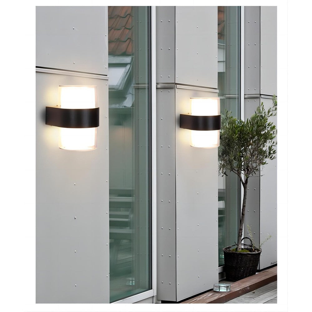 LED væglampe - 9W, rund, IP65 udendørs, 230V, inkl. lyskilde