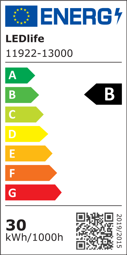 LEDlife 30W hvid skinnespot - 175 lm/W, RA 90, 38 grader, 3-faset - Effektiv og lysstærk skinnespot med høj farvegengivelse