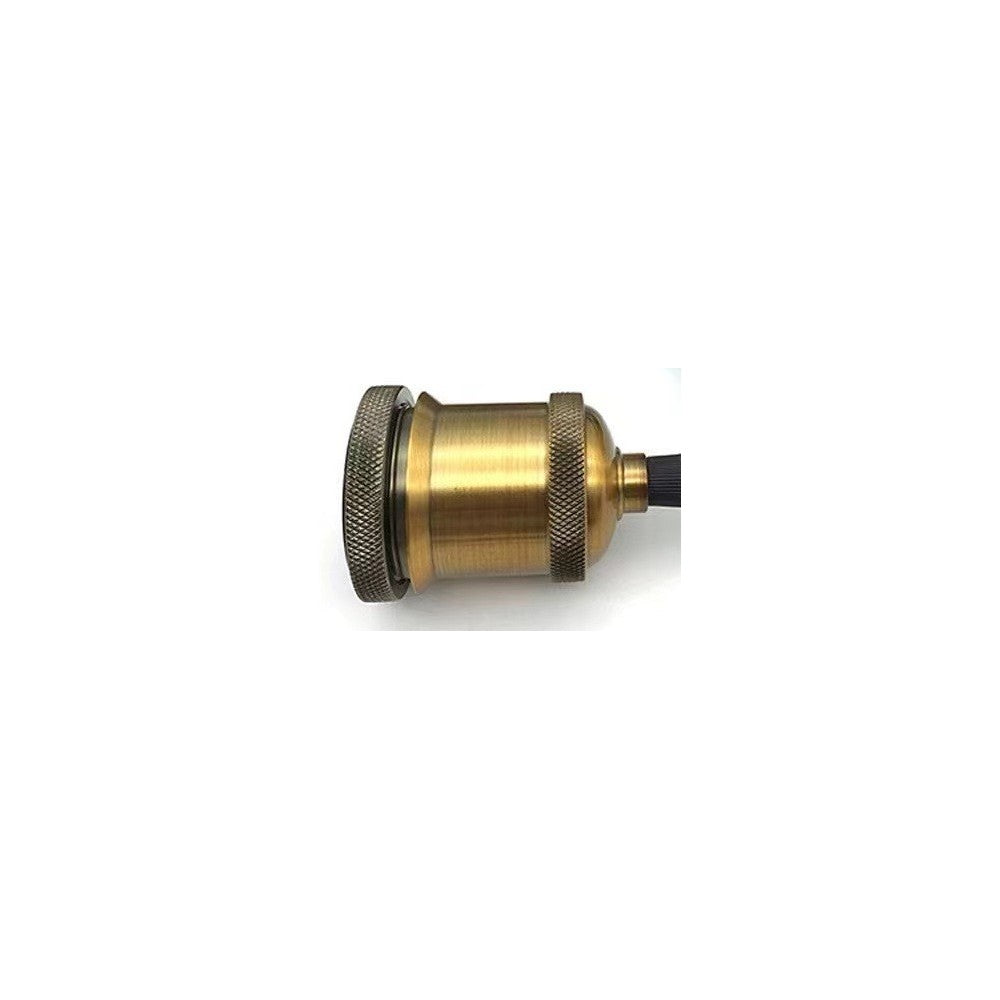 Antik bronze lampefatning med roset og 150cm ledning, E27, 230V, max 60W