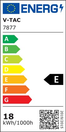 V-Tac 18W LED loftslampe - Ø21,5cm, H3cm, hvid kant, inkl. lyskilde, 1980lm, RA80
