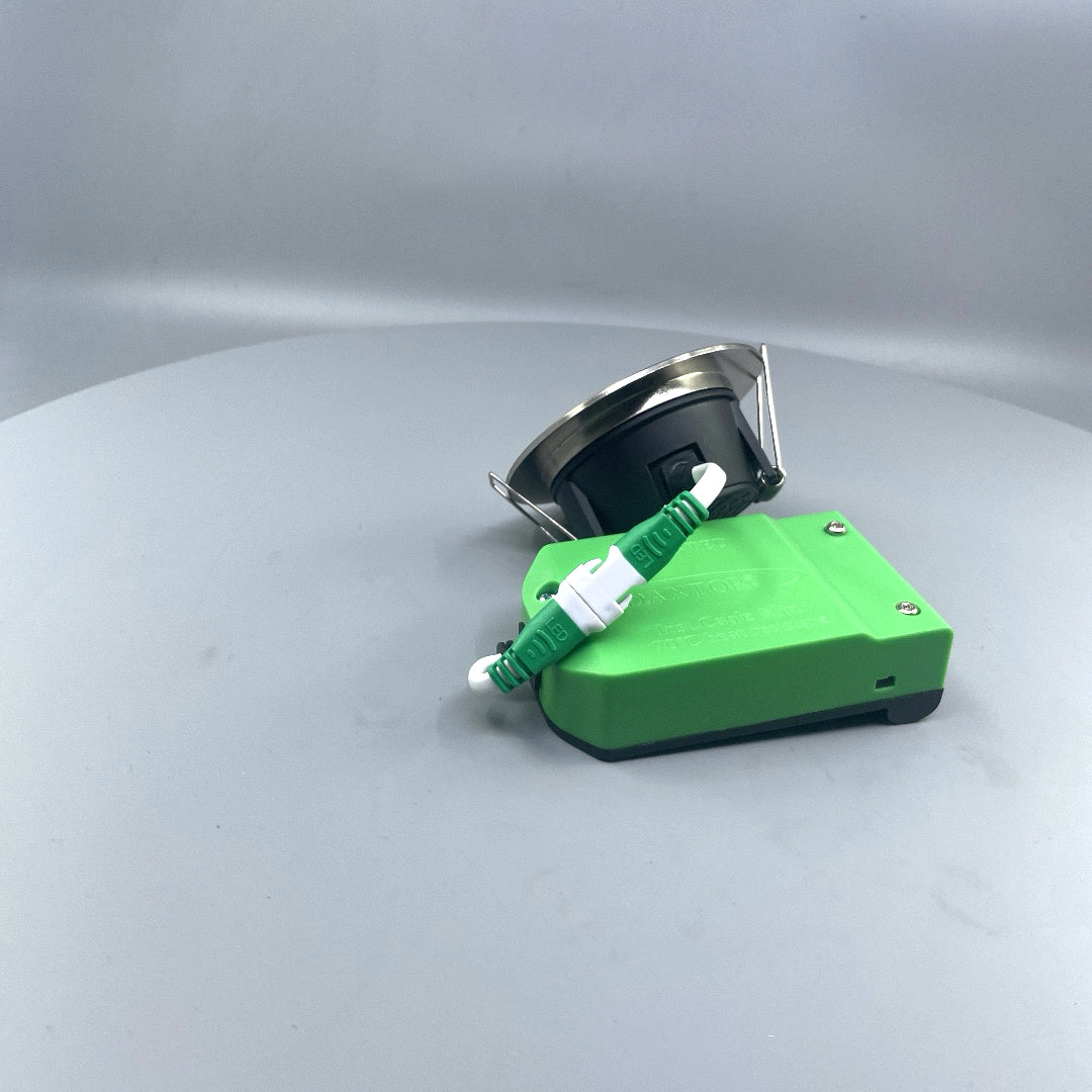 Daxtor DAX F-35-D 5W LED spot 2700K IP44 – børstet stål inkl. driver (360° frame 11)