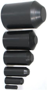 KRYMPE ENDEHÆTTE MED LIM 100/62 MM SORT