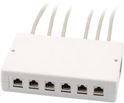 OFFICE BOKS 6 / 12 PORT HVID