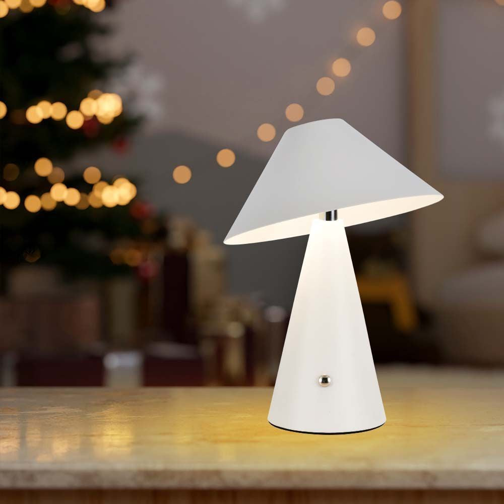 V-Tac Opladelig 3i1 Bordlampe - Hvid, IP20, Touch Dæmpbar - 3W, 200lm