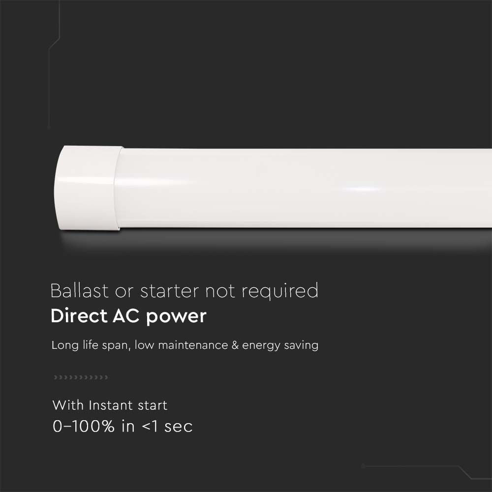 V-Tac 40W LED armatur - 120 cm, 3 års garanti, 230V