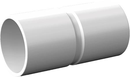 MUFFE PVC 20 MM GRÅ