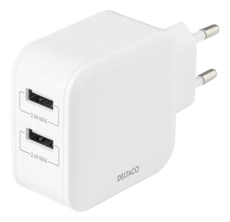 DELTACO USB-VÆGOPLADER
