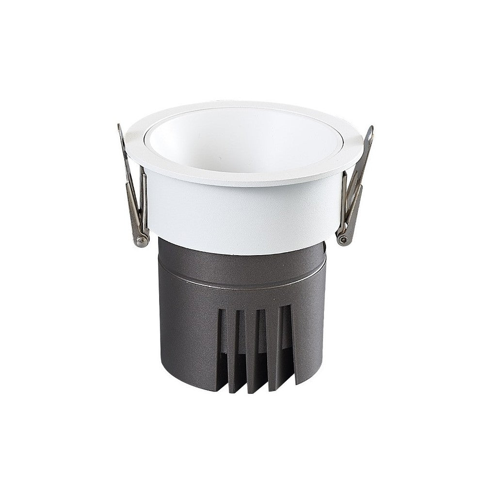 11W hvid kant indbygningsspot, RA92, Ø7,5 cm hul, dæmpbar, 230V - Energieffektiv belysning med 1200lm og høj farvegengivelse (RA90)