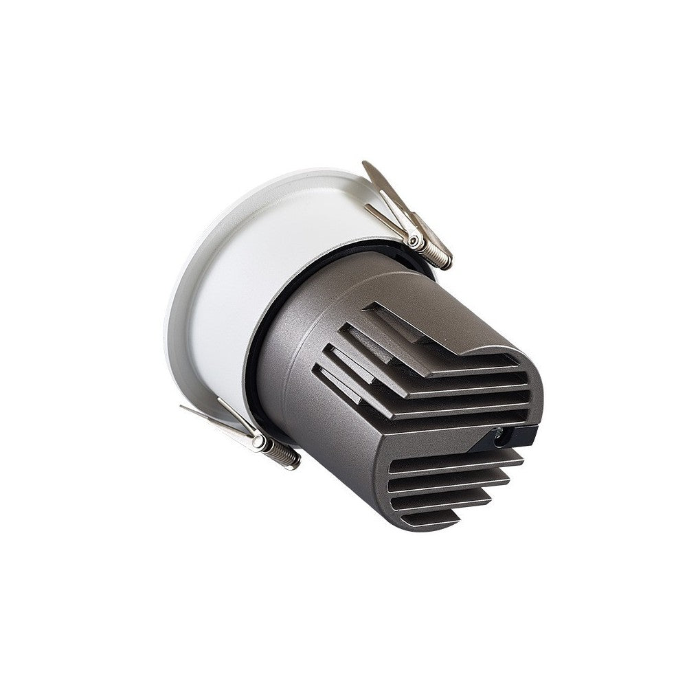 11W Sort/Hvid Indbygningsspot - RA92, Ø7,5 cm hul, Ø8,4 cm mål, dæmpbar, 230V, 1200lm, RA90