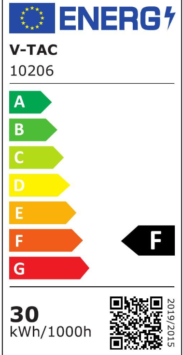 V-Tac 30W LED gadelampe - Ø45mm, IP65, 84lm/w, 2510lm, RA70