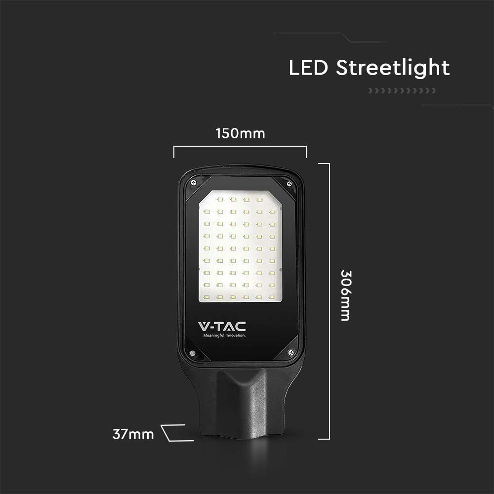 V-Tac 50W LED gadelampe - Ø45mm, Vandtæt, 4270lm, RA70