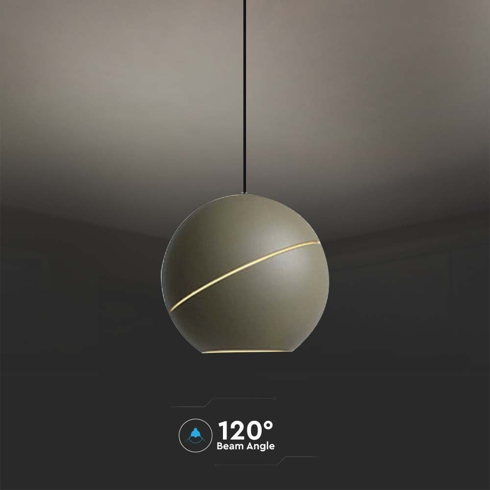 V-Tac LED loftlampe - Champagnefarvet lampe med ophæng, Ø12, 8,5W, 230V, 850lm, RA80, Flicker free