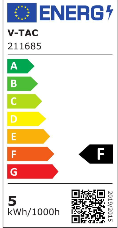 V-Tac 4,5W LED spotlampe - Erstatter 35W - 230V - GU10 fatning - 400lm - RA80