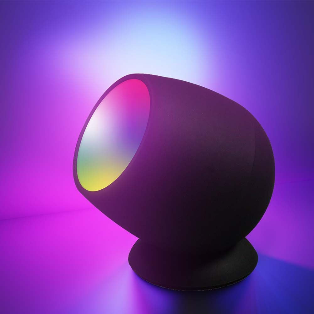 Smart Home lampe med RGB+WW, Sort, Tuya/Smart Life, Kompatibel med Google Home, Alexa og smartphones